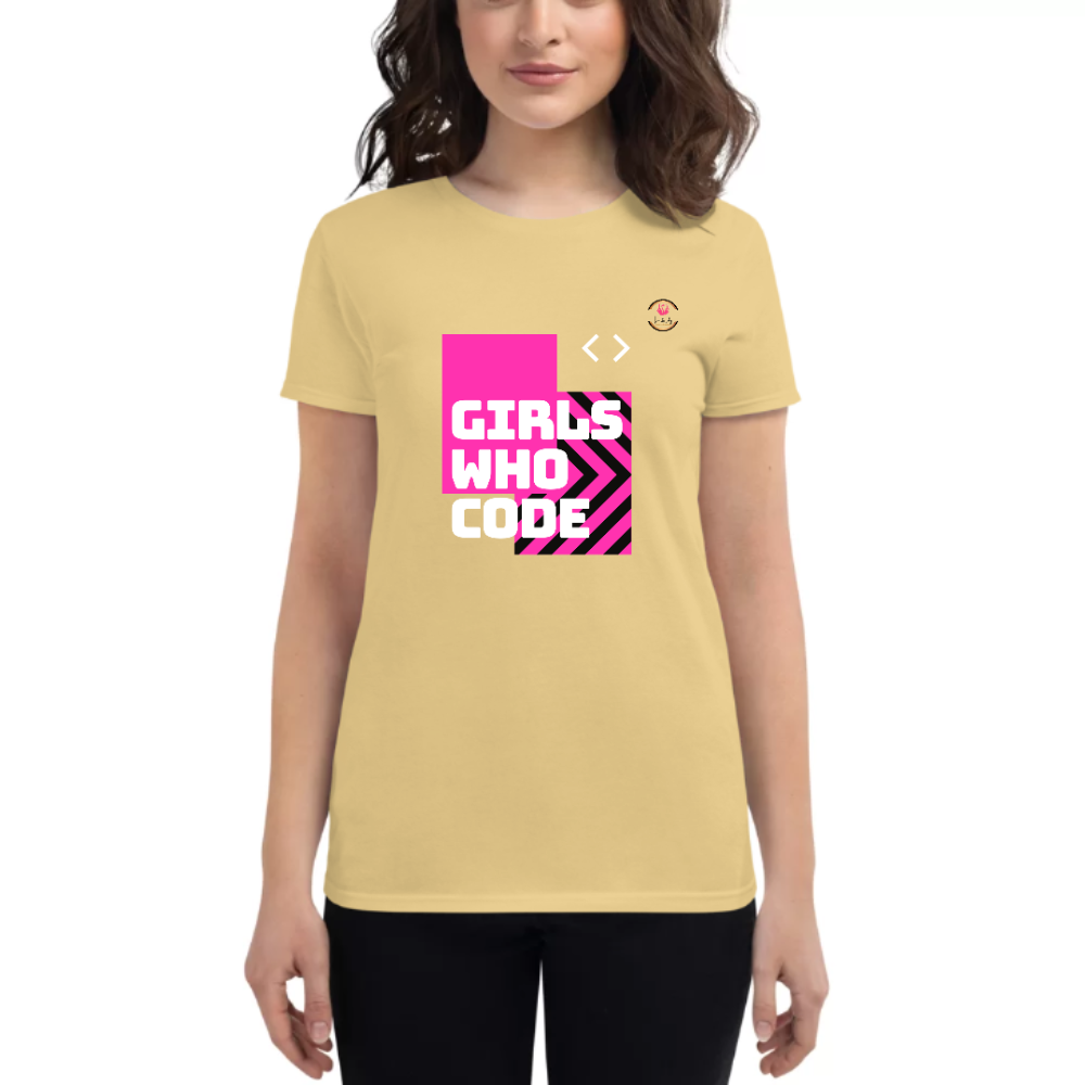 Womens Round Neck T shirt Code It ALL