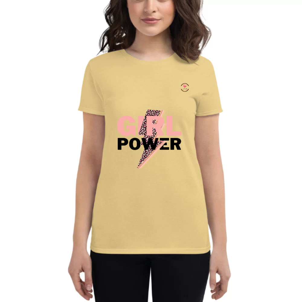 Womens Round Neck T shirt Girl Power