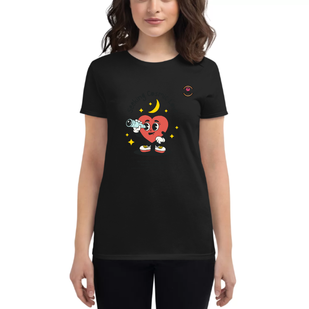Womens Round Neck T shirt Seeking Love
