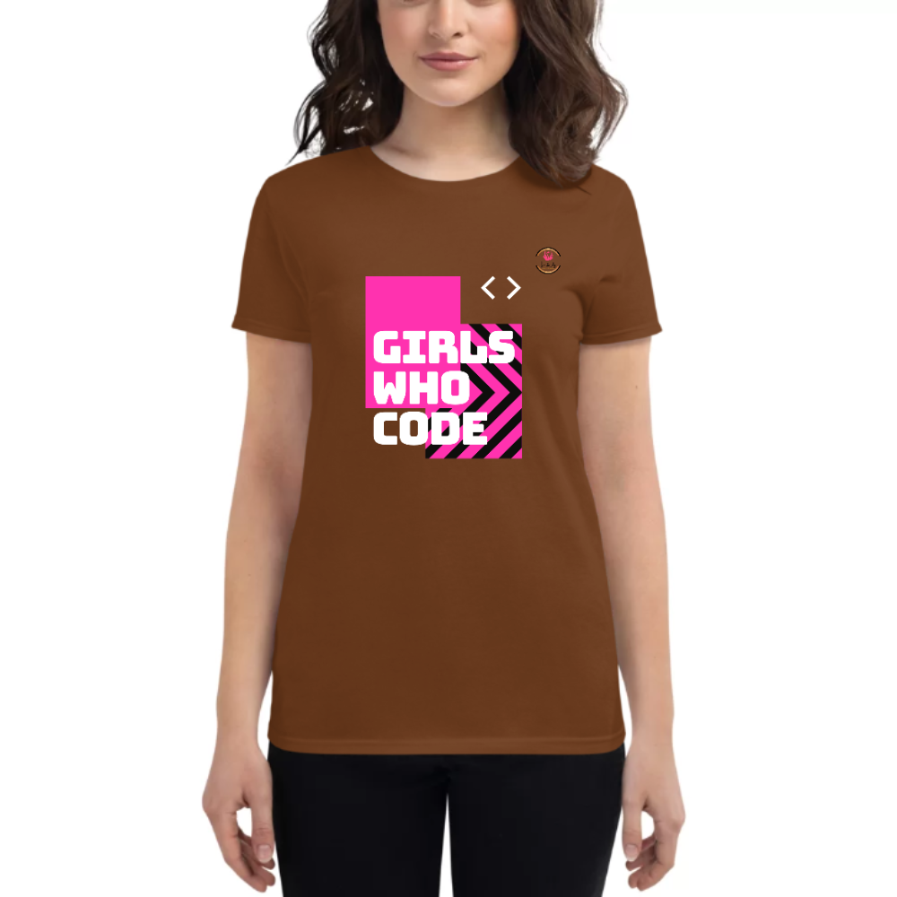 Womens Round Neck T shirt Code It ALL