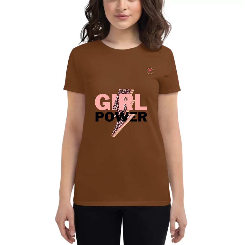 Womens Round Neck T shirt Girl Power