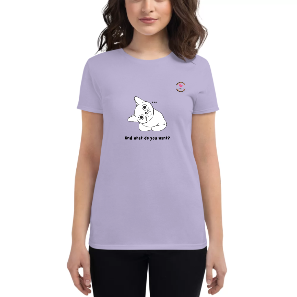 Womens Round Neck T shirt JUST ASK THE STARE