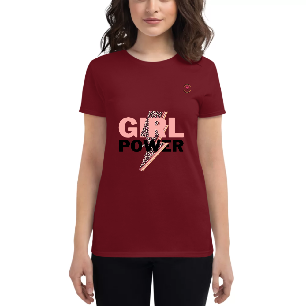 Womens Round Neck T shirt Girl Power