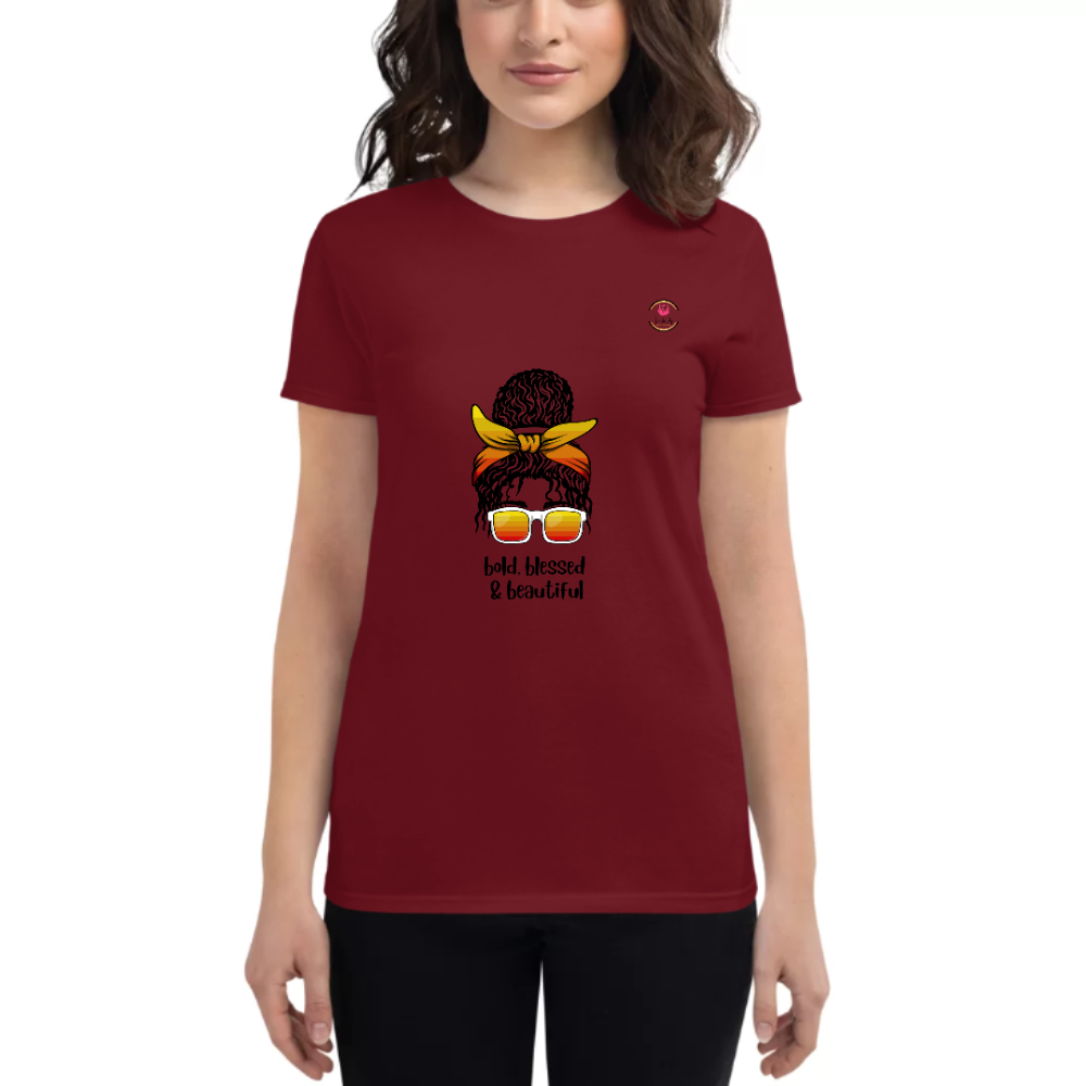 Womens Round Neck T shirt Bold and Beautiful
