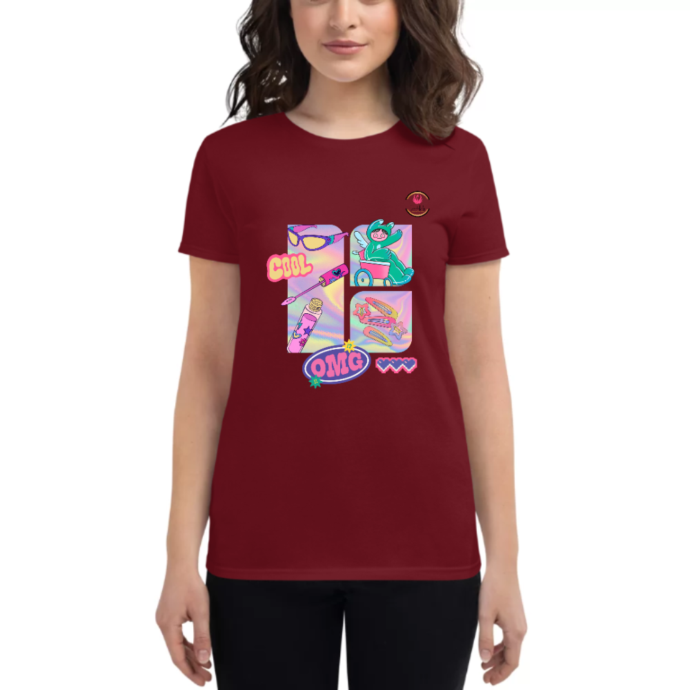 Womens Round Neck T shirt Cool K-DRM