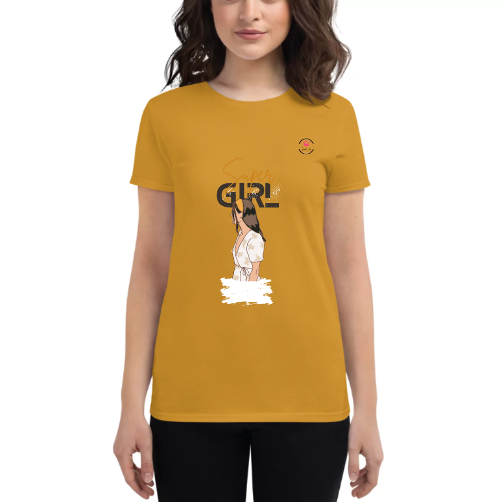 Womens Round Neck T shirt For Super Girls Within