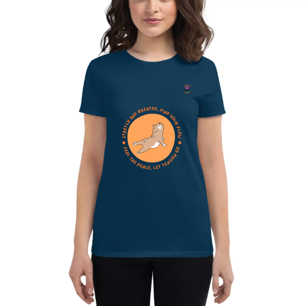 Womens Round Neck T shirt Stretch and Relax