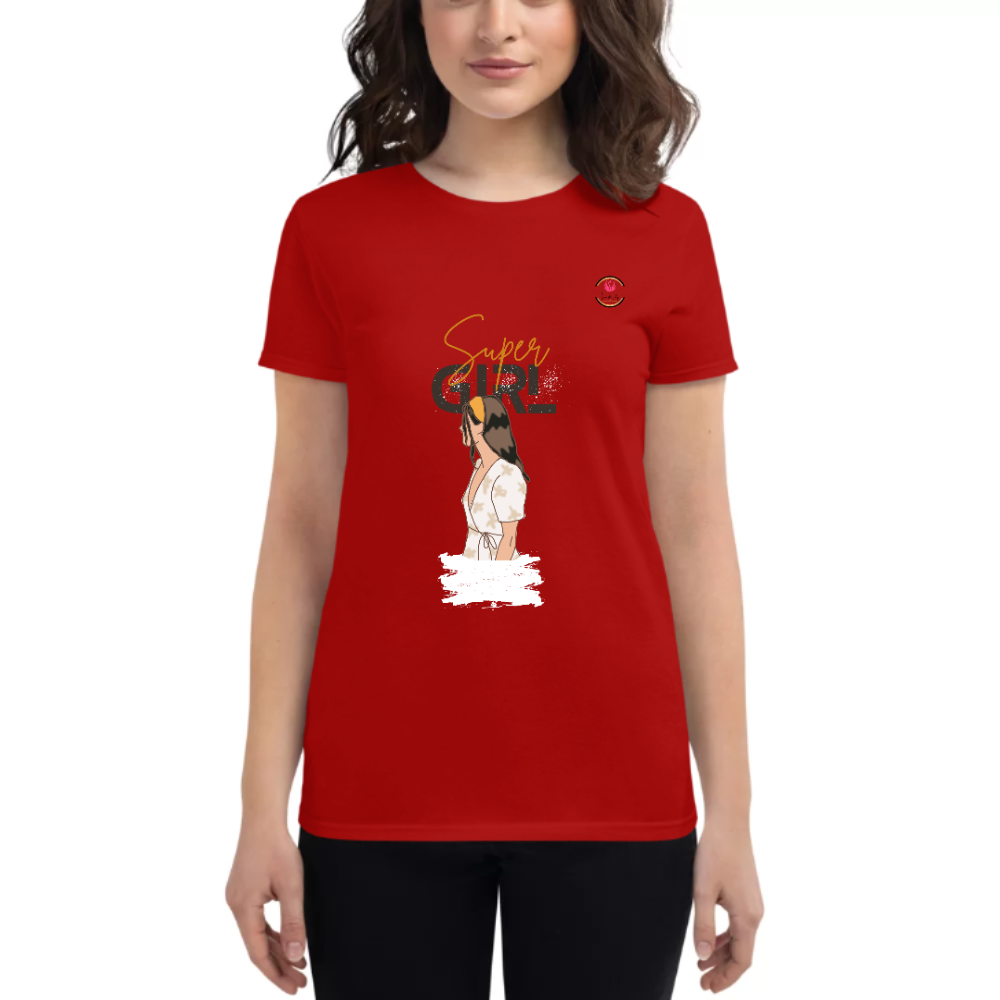 Womens Round Neck T shirt For Super Girls Within