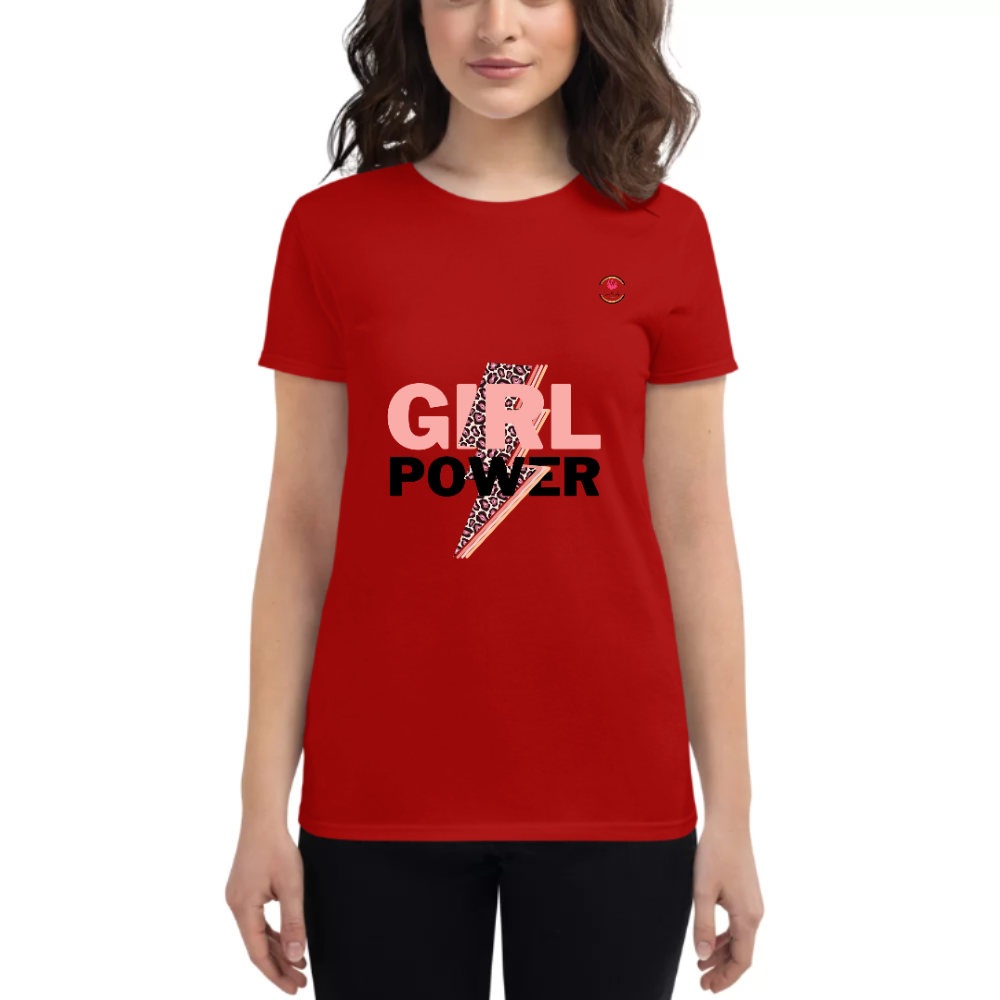 Womens Round Neck T shirt Girl Power