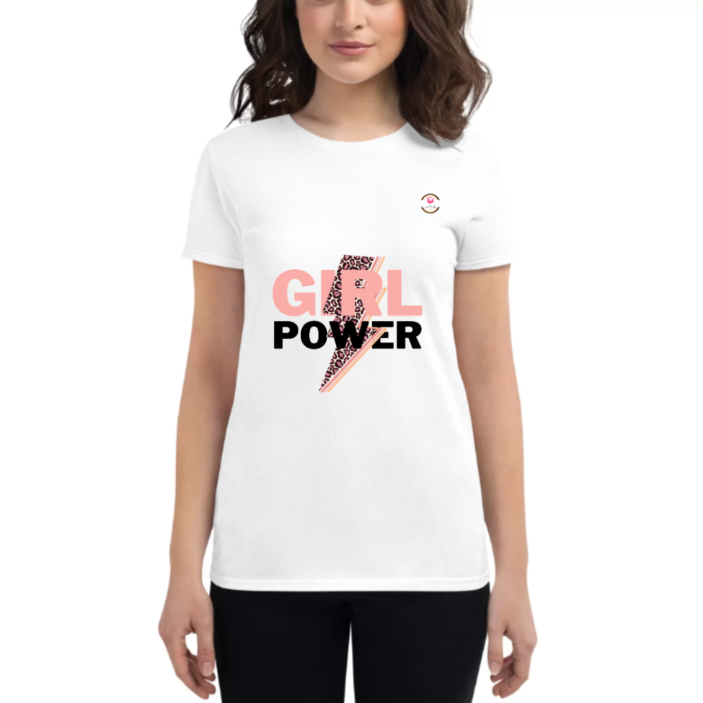 Womens Round Neck T shirt Girl Power