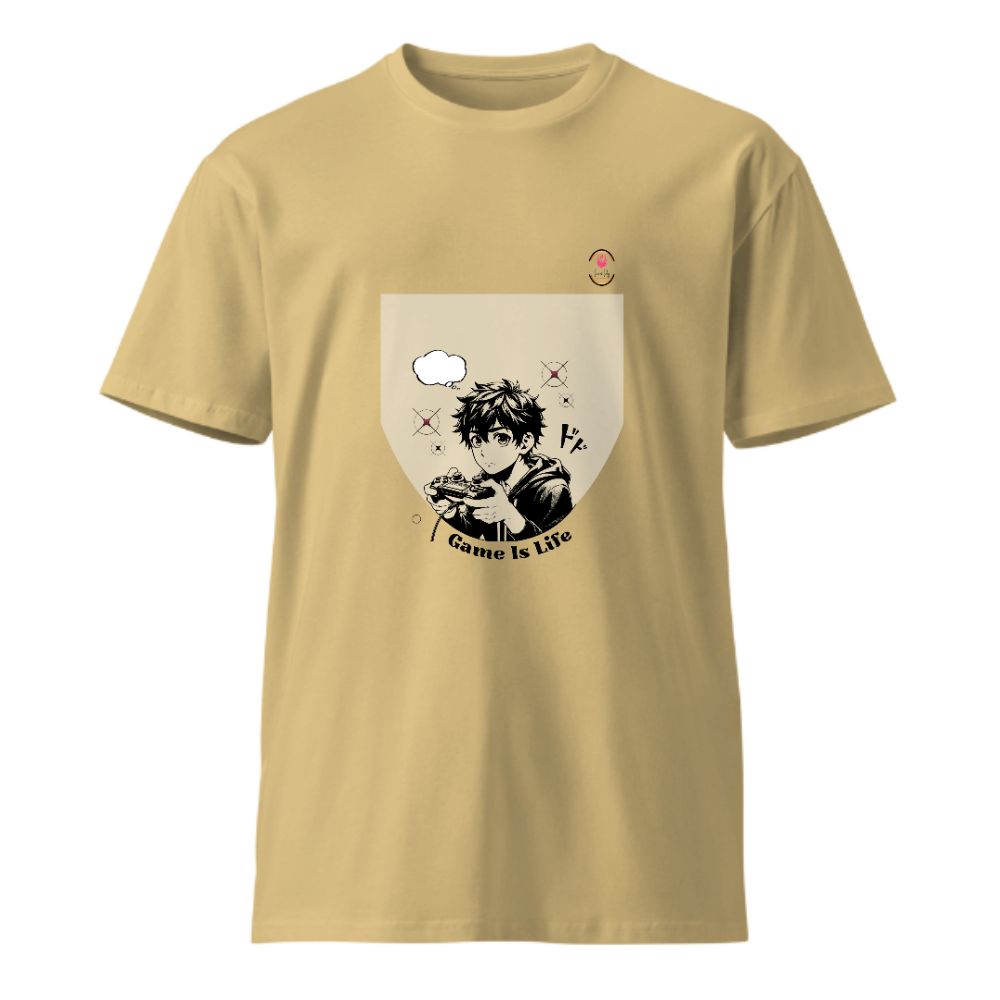 Unisex French Terry Round Neck T-shirt for those who Game is Life