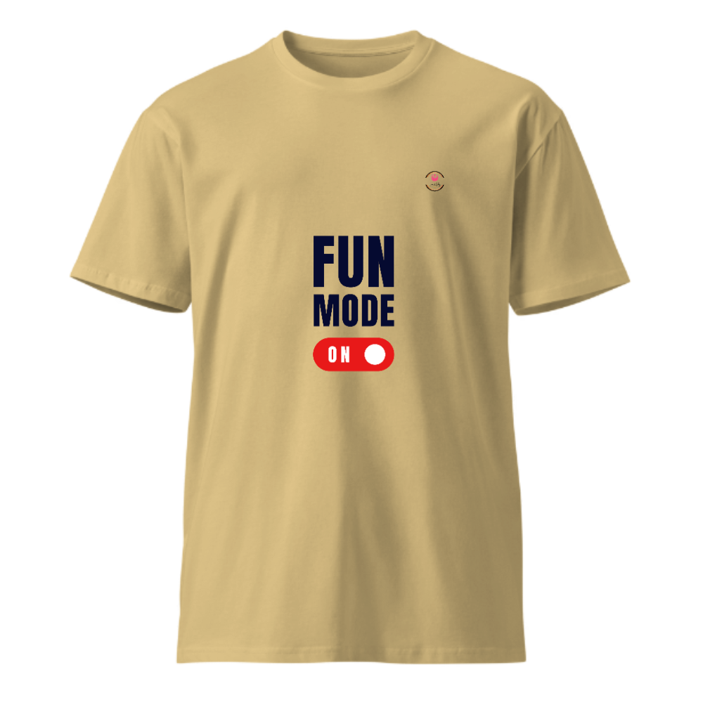 Unisex French Terry Round Neck T-shirt LEt Your FUN MODE ONN