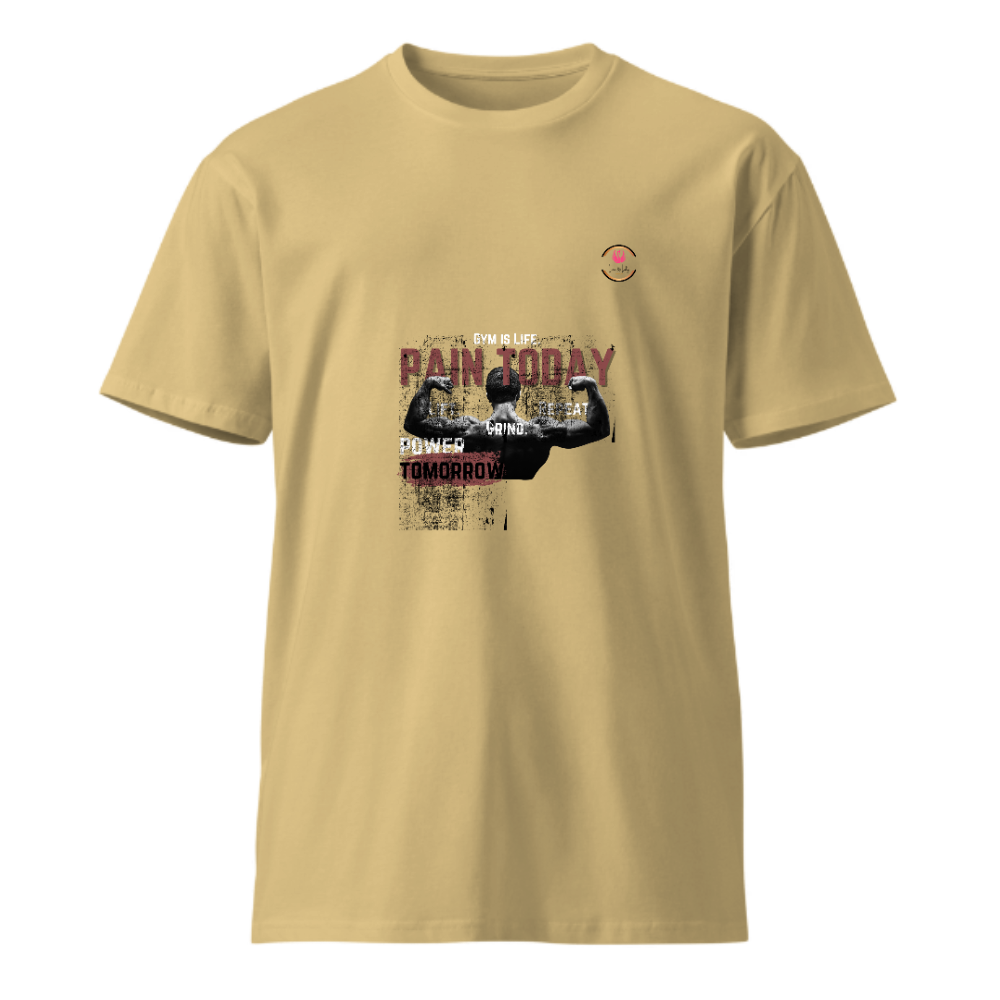 Unisex  Round Neck Cotton T shirt Show That Muscle