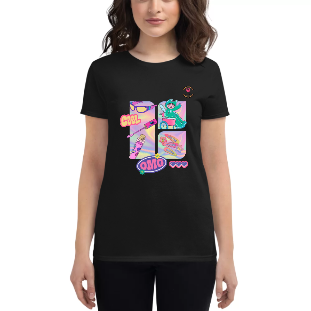 Womens Round Neck T shirt Cool K-DRM