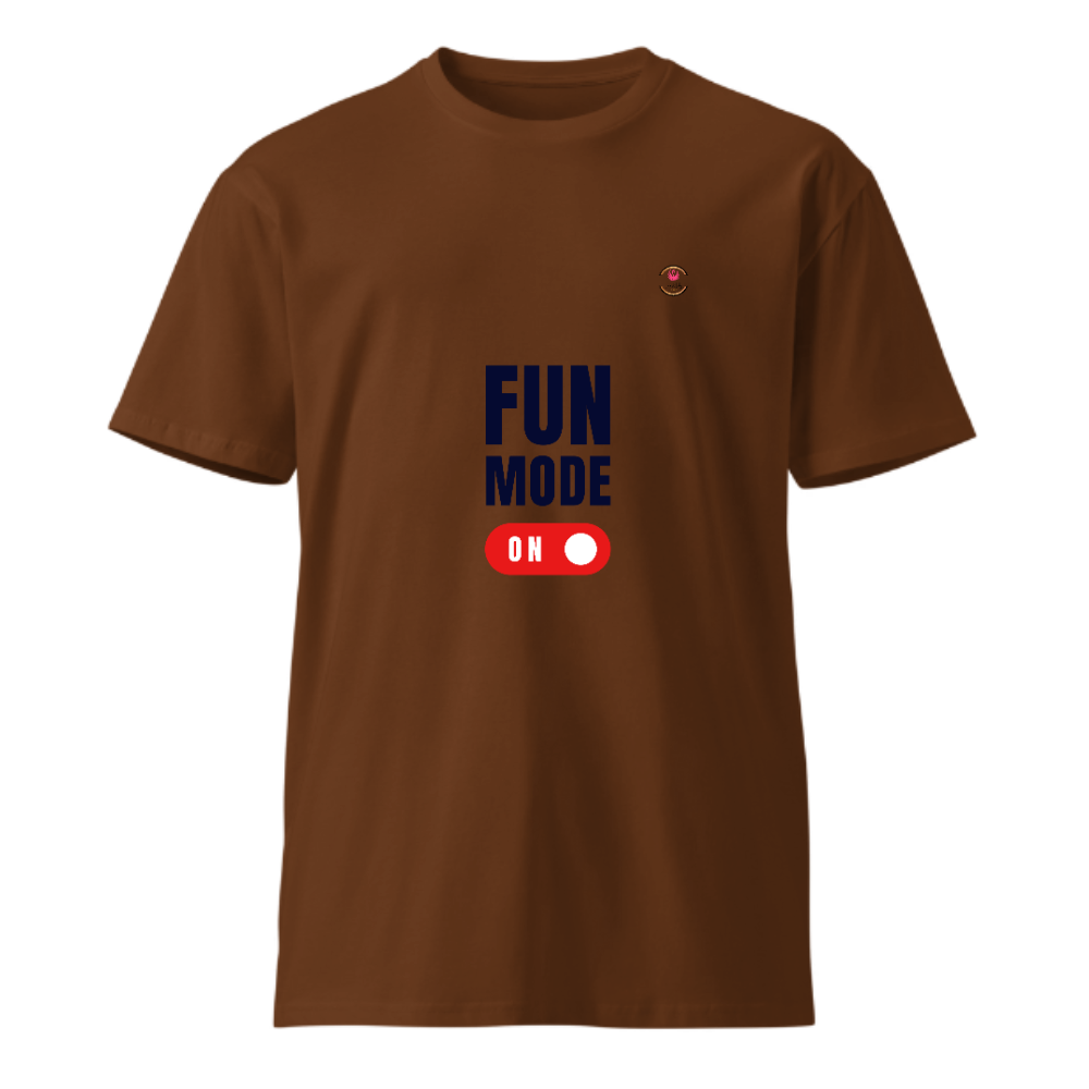 Unisex French Terry Round Neck T-shirt LEt Your FUN MODE ONN