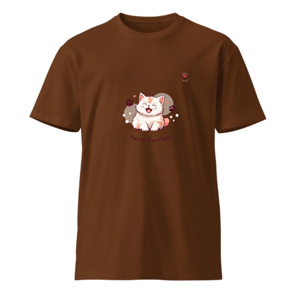 Unisex  Round Neck Cotton T shirt Let it be Purrfect