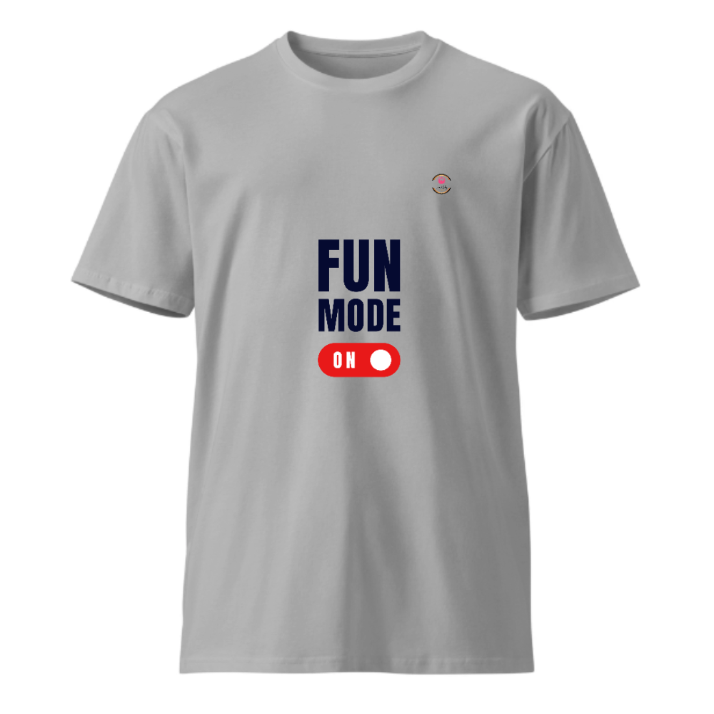 Unisex French Terry Round Neck T-shirt LEt Your FUN MODE ONN
