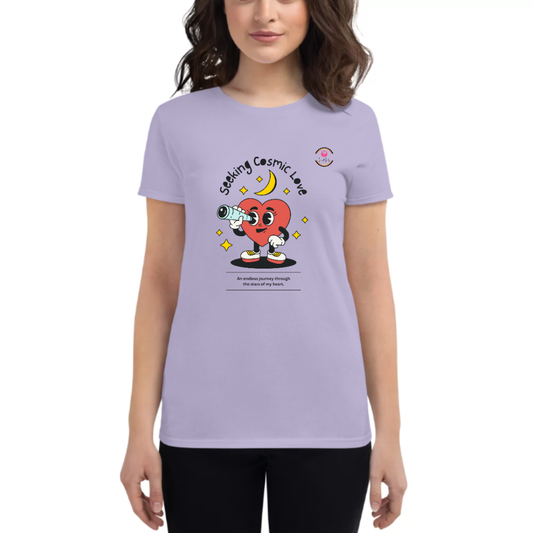 Womens Round Neck T shirt Seeking Love