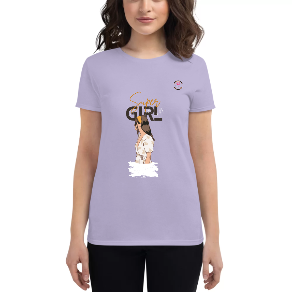 Womens Round Neck T shirt For Super Girls Within