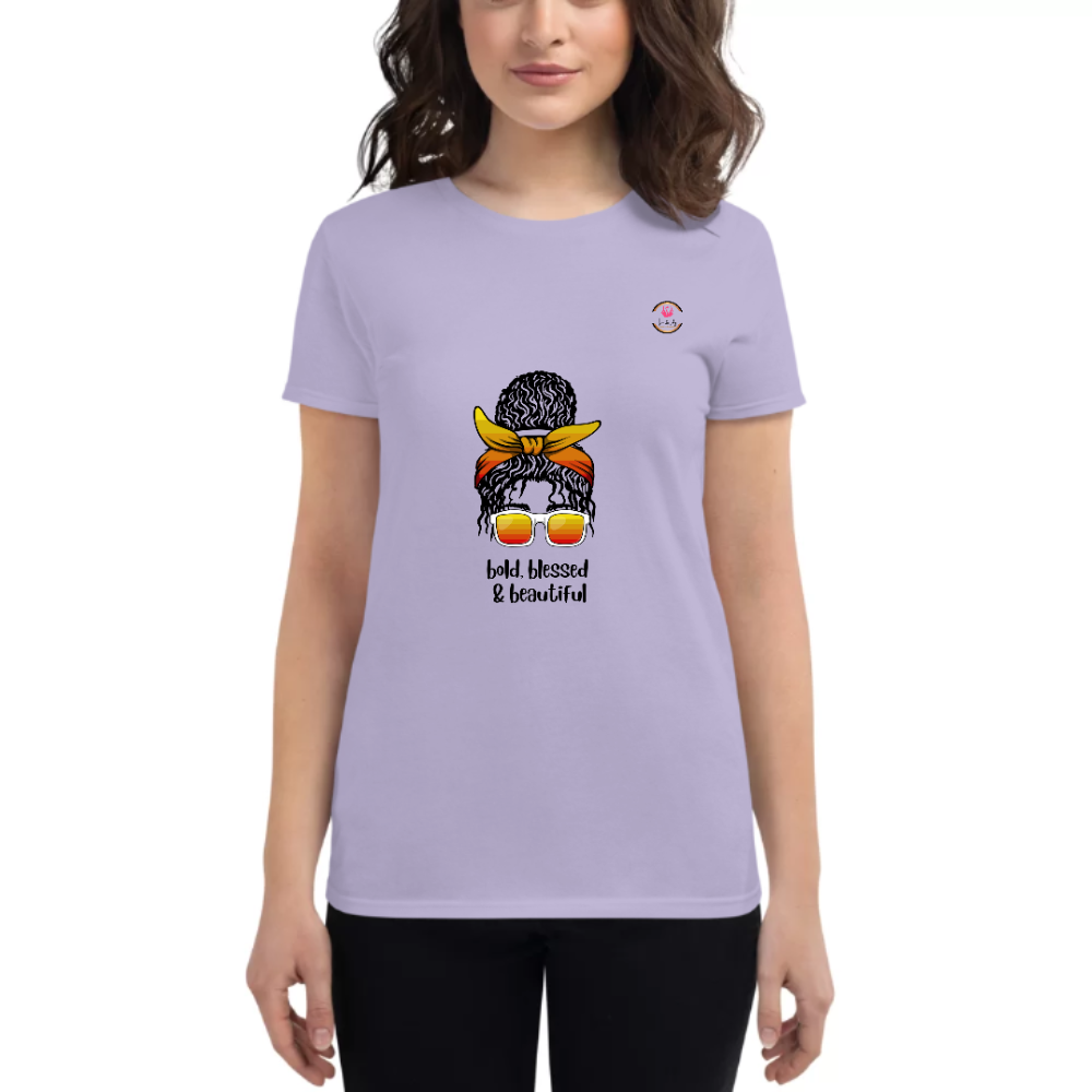 Womens Round Neck T shirt Bold and Beautiful