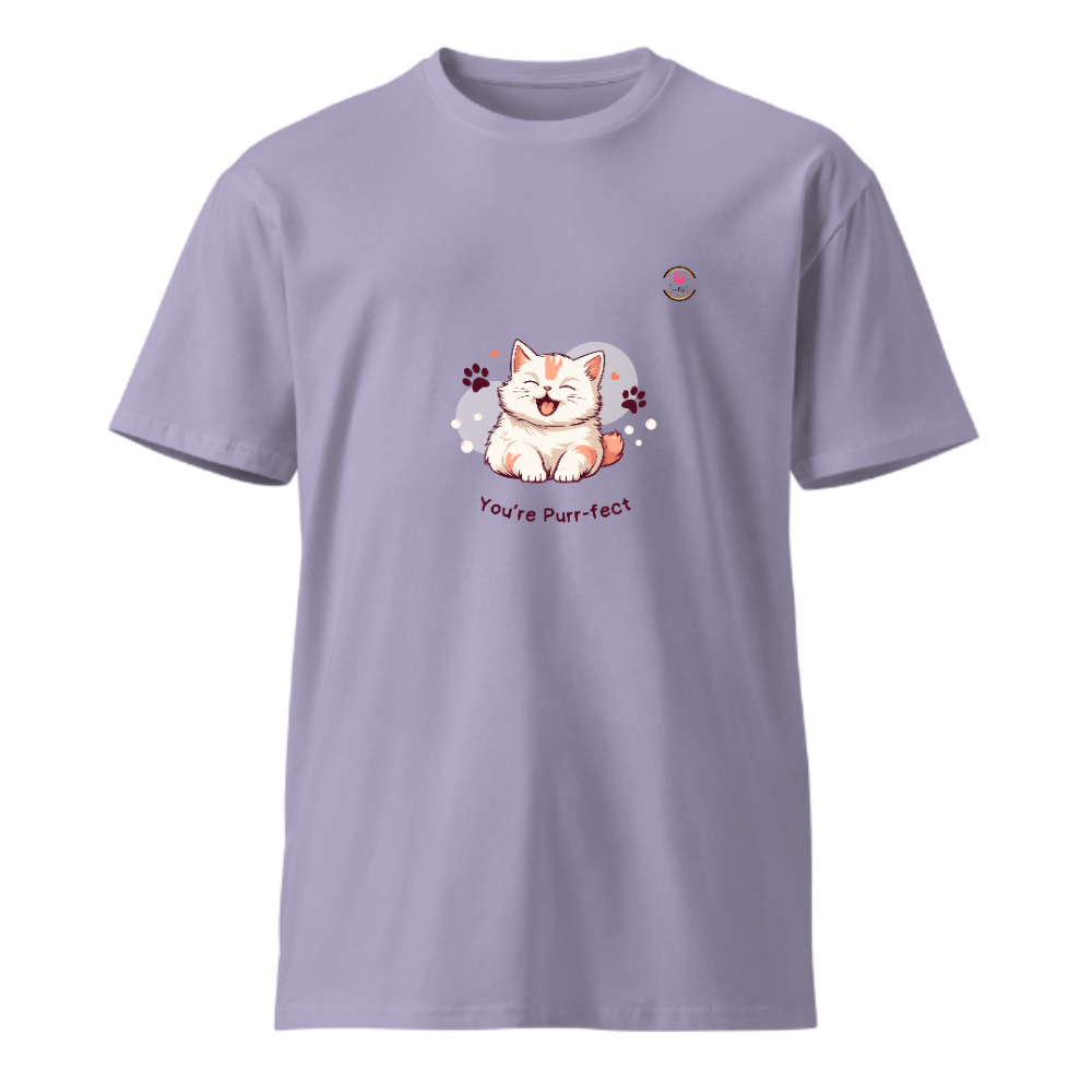 Unisex  Round Neck Cotton T shirt Let it be Purrfect