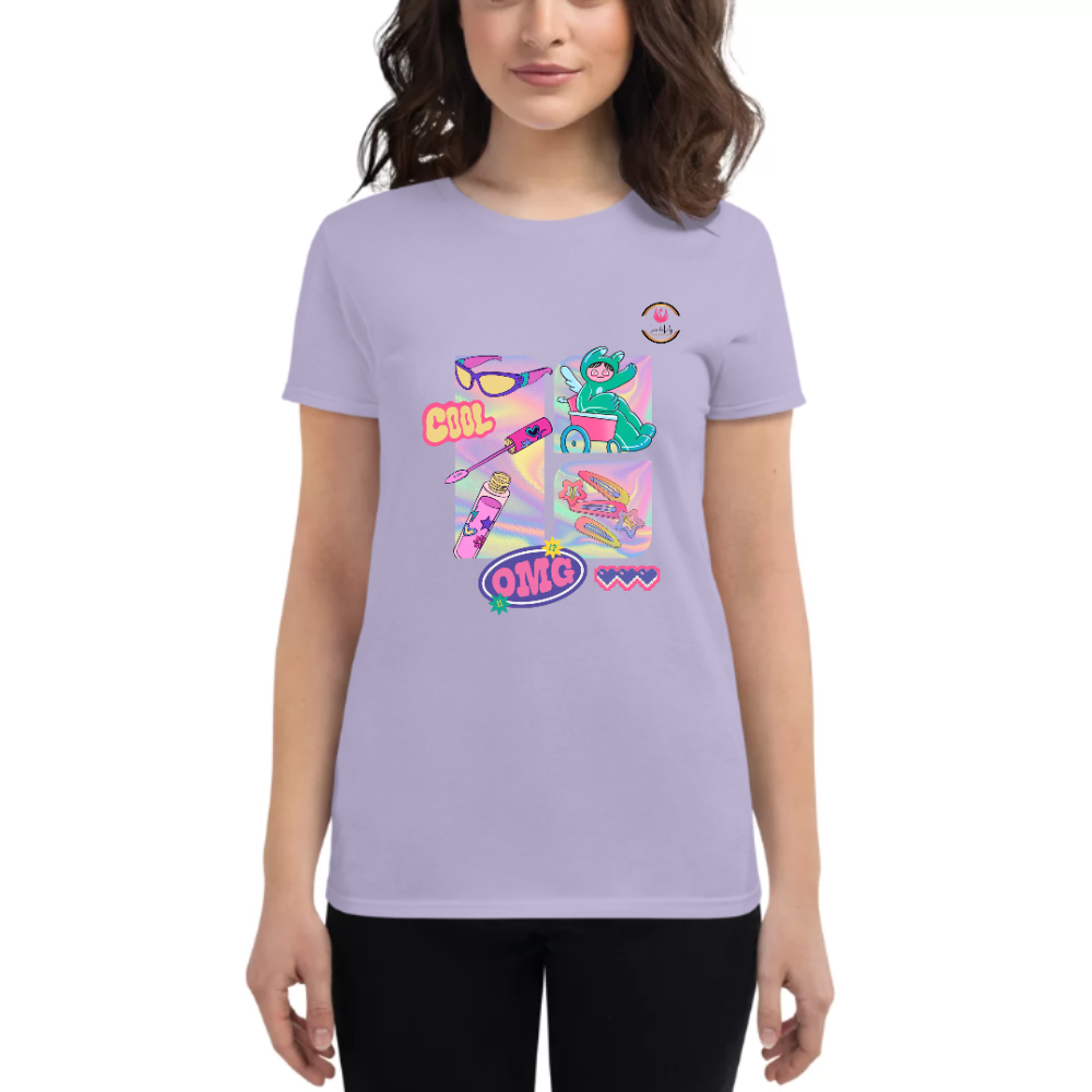 Womens Round Neck T shirt Cool K-DRM