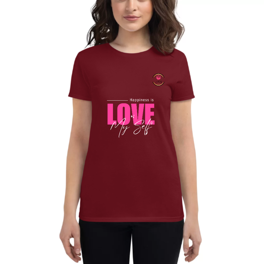 Womens Round Neck T shirt LOVE URSELF ALWAYS-ALL WAYS