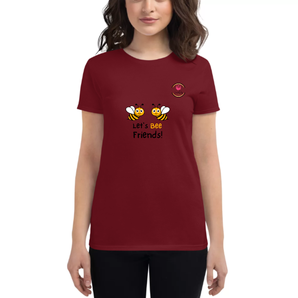 Womens Round Neck T shirt Just BEE Friends
