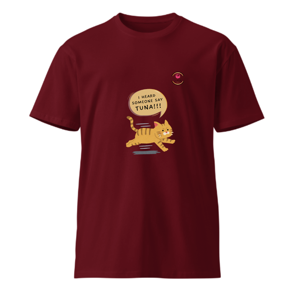 Unisex Premium Round Neck T shirt  Heard the fav Food