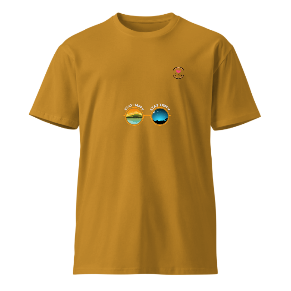 Unisex Premium Round Neck T shirt STAY HAPPY