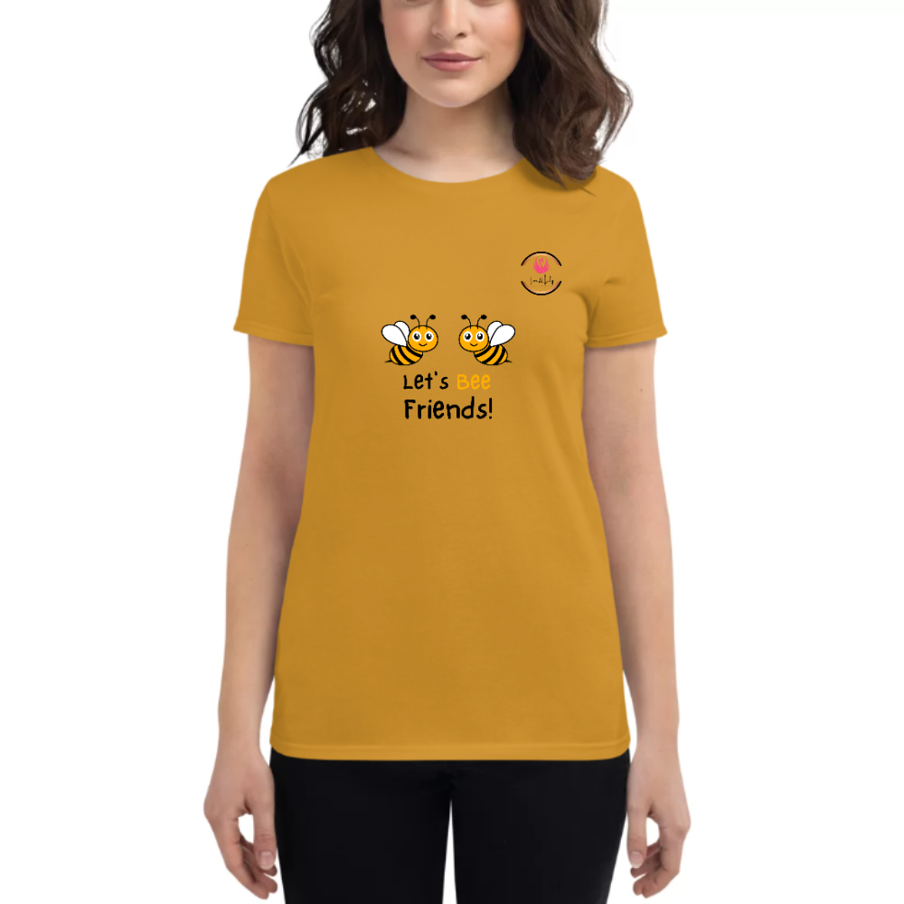 Womens Round Neck T shirt Just BEE Friends