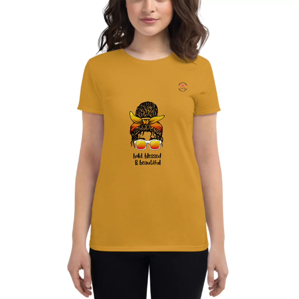 Womens Round Neck T shirt Bold and Beautiful