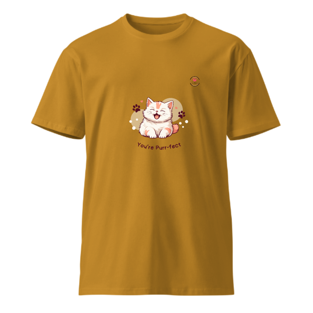 Unisex  Round Neck Cotton T shirt Let it be Purrfect