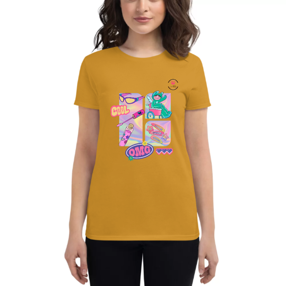 Womens Round Neck T shirt Cool K-DRM