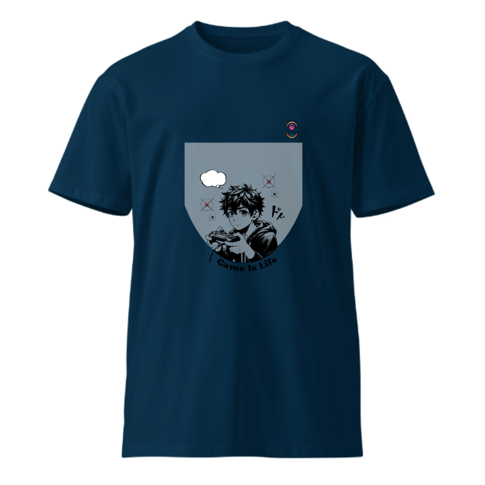 Unisex French Terry Round Neck T-shirt for those who Game is Life