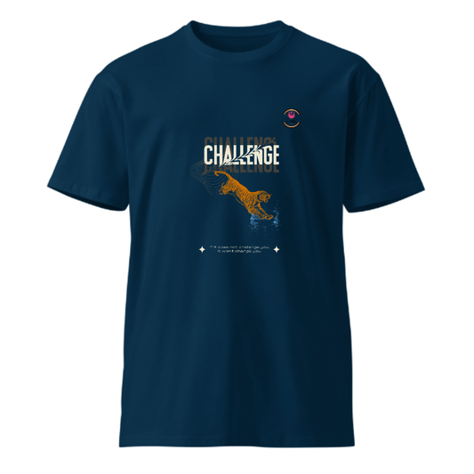 Unisex Premium Round Neck T shirt Accept All the Challenge to Grow