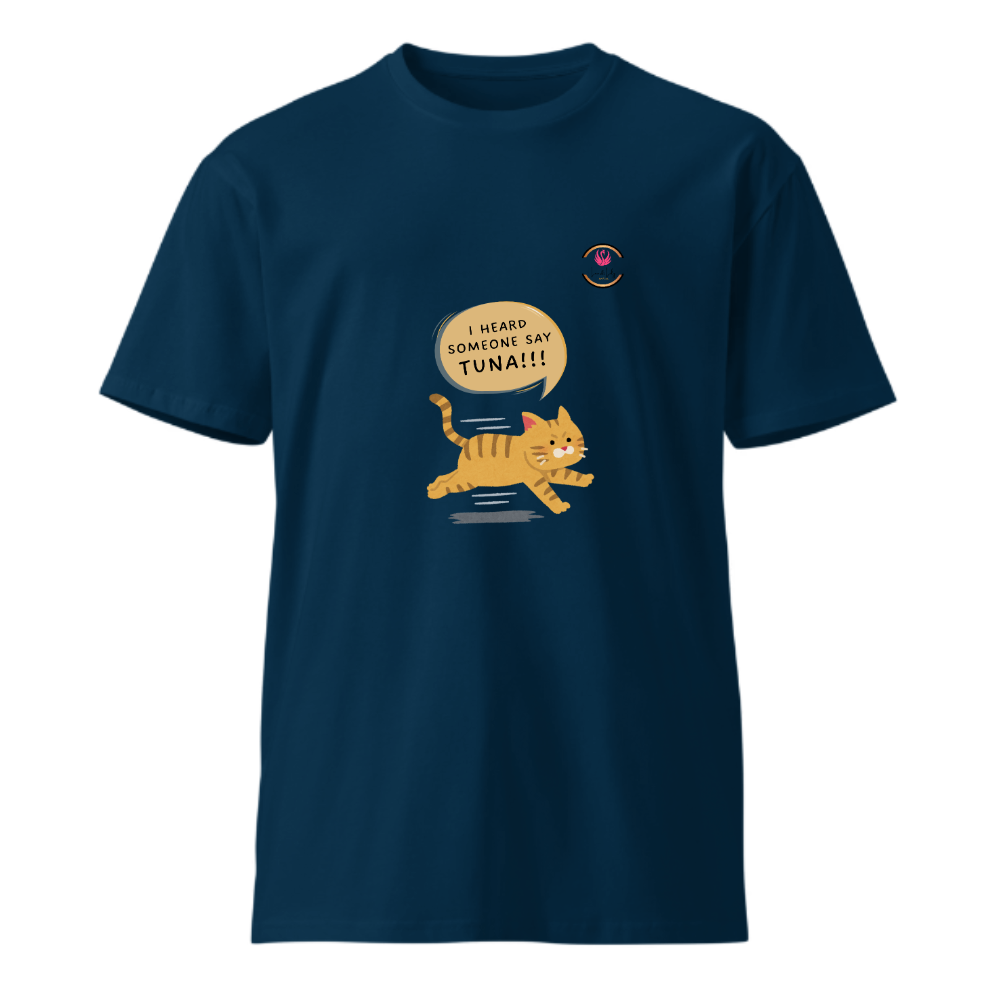 Unisex Premium Round Neck T shirt  Heard the fav Food