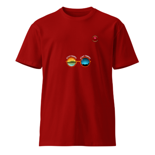 Unisex Premium Round Neck T shirt STAY HAPPY