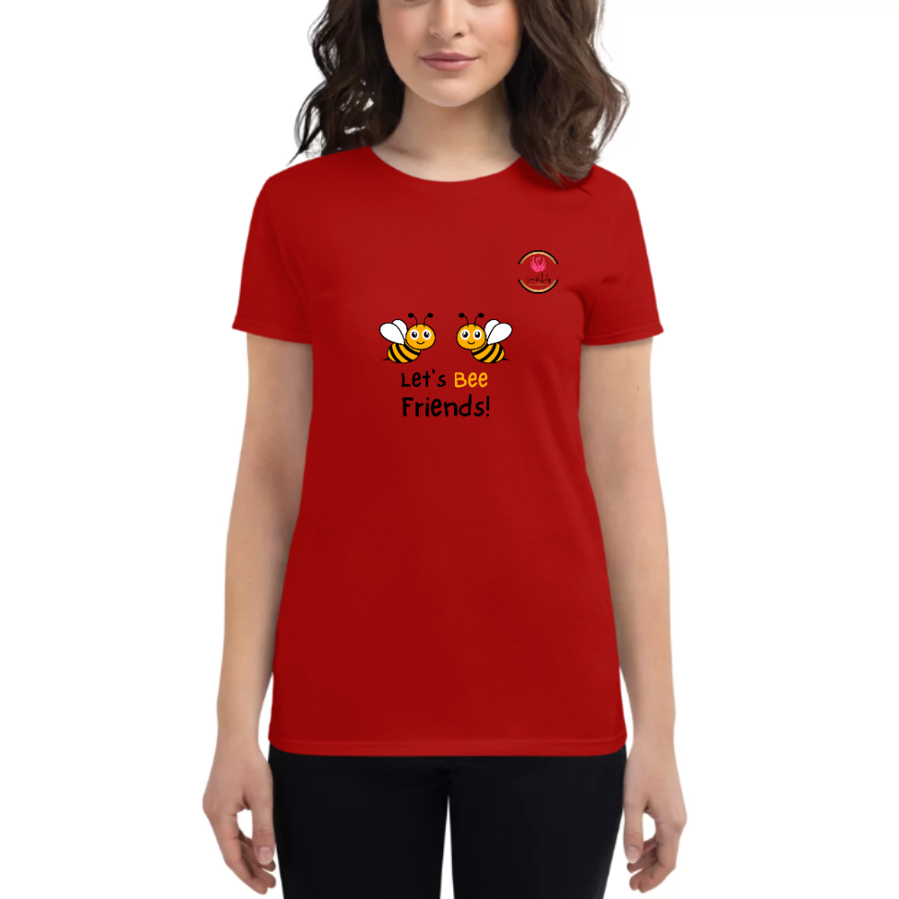 Womens Round Neck T shirt Just BEE Friends