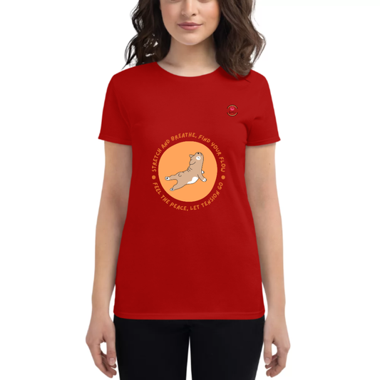 Womens Round Neck T shirt Stretch and Relax