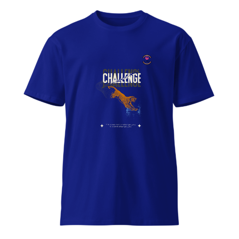 Unisex Premium Round Neck T shirt Accept All the Challenge to Grow