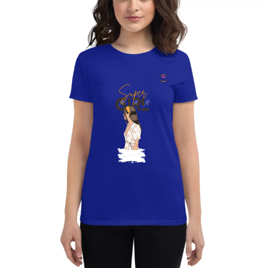 Womens Round Neck T shirt For Super Girls Within