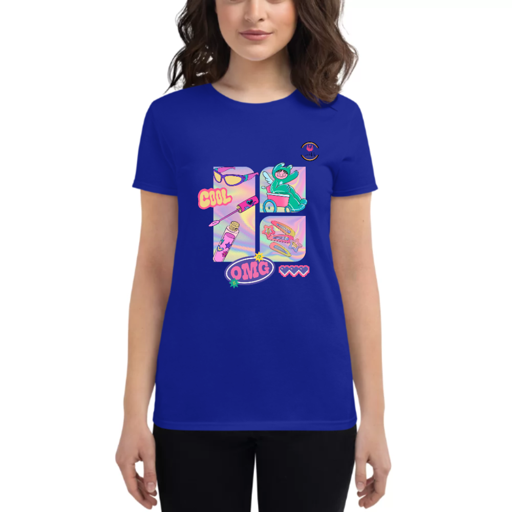 Womens Round Neck T shirt Cool K-DRM