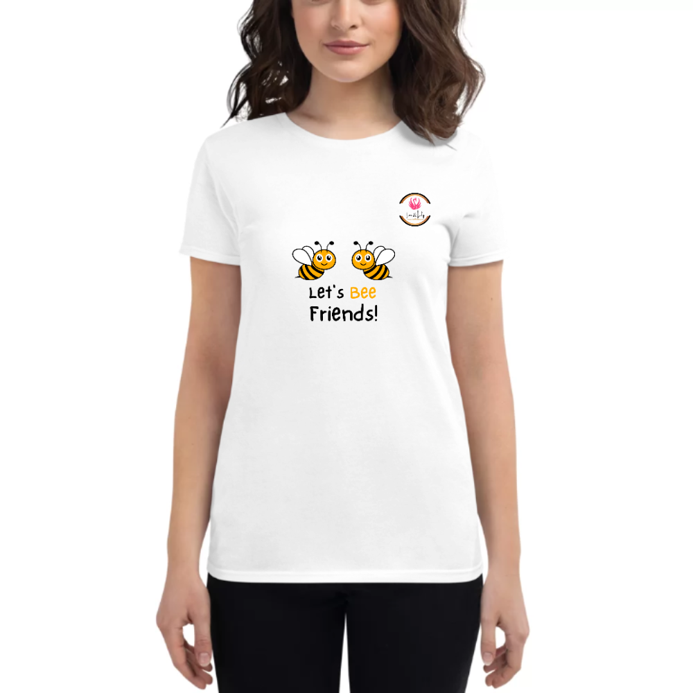Womens Round Neck T shirt Just BEE Friends