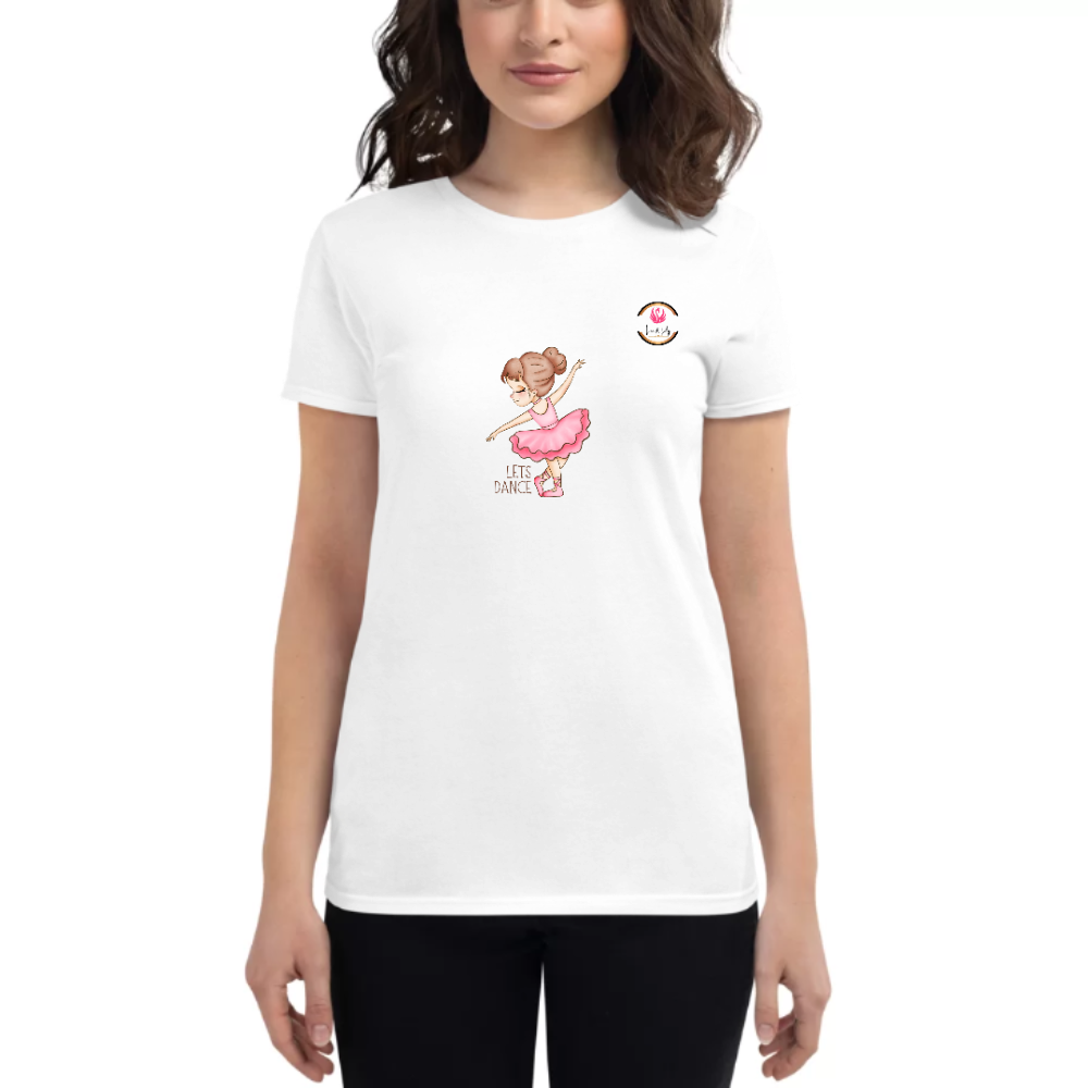 Womens Round Neck T shirt Lets Dance