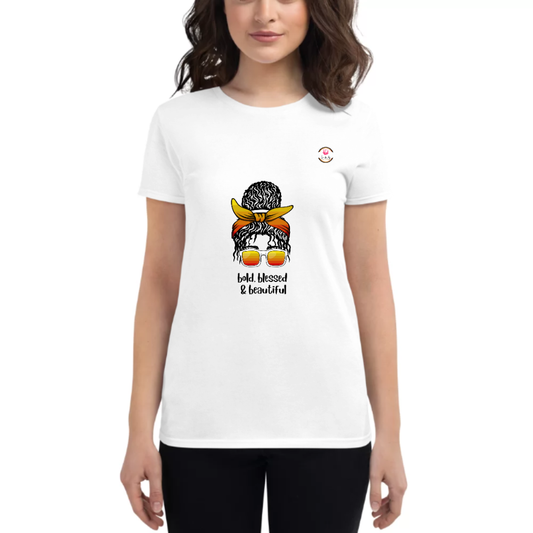 Womens Round Neck T shirt Bold and Beautiful