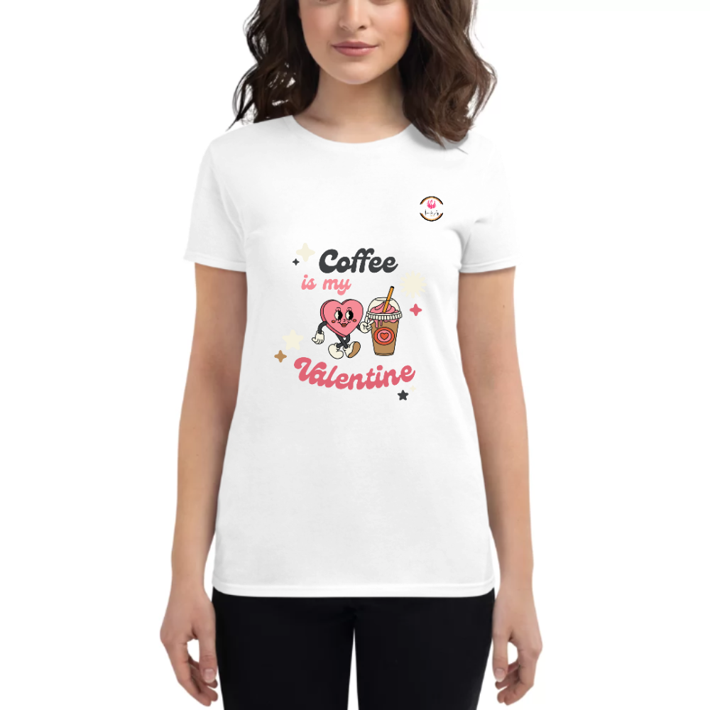 Womens Round Neck T shirt Let the Coffee Be Your love