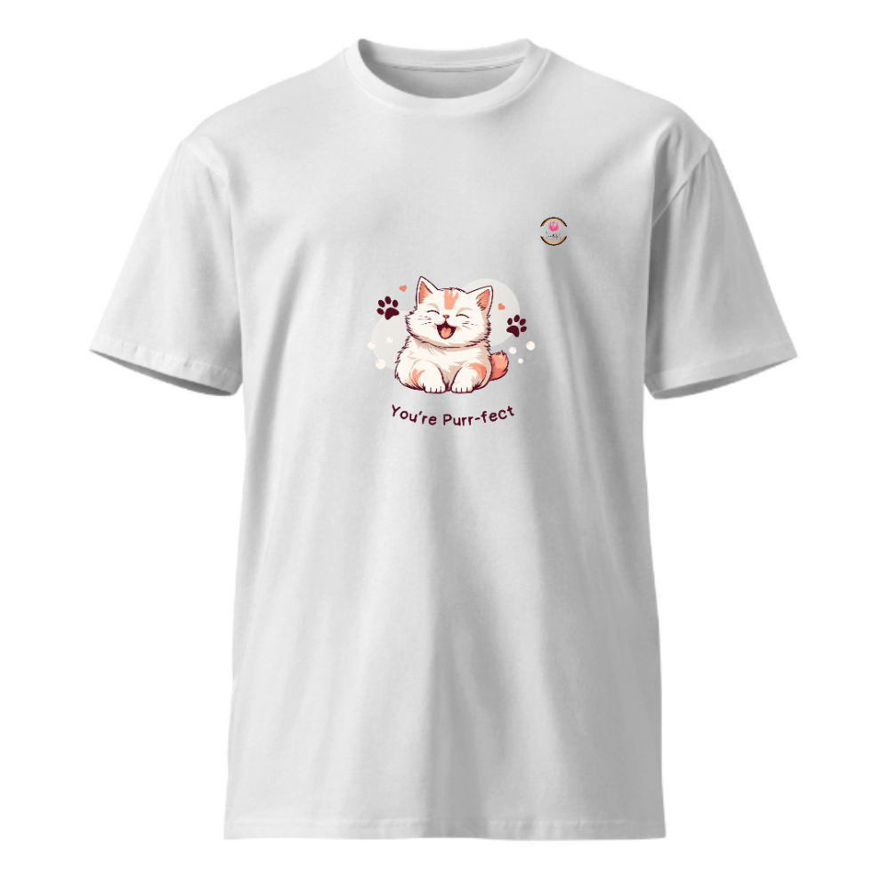 Unisex  Round Neck Cotton T shirt Let it be Purrfect