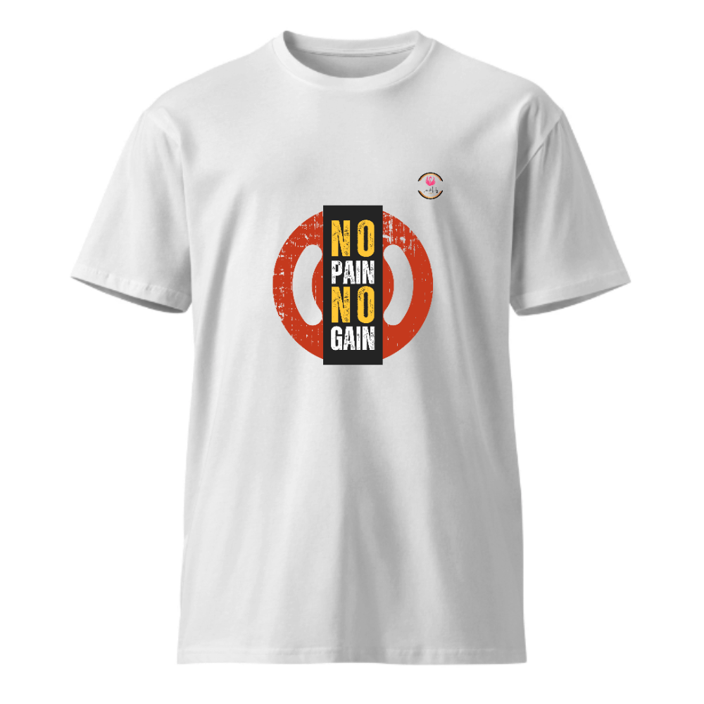 Unisex French Terry Round Neck T-shirt NO Pain NO Gain