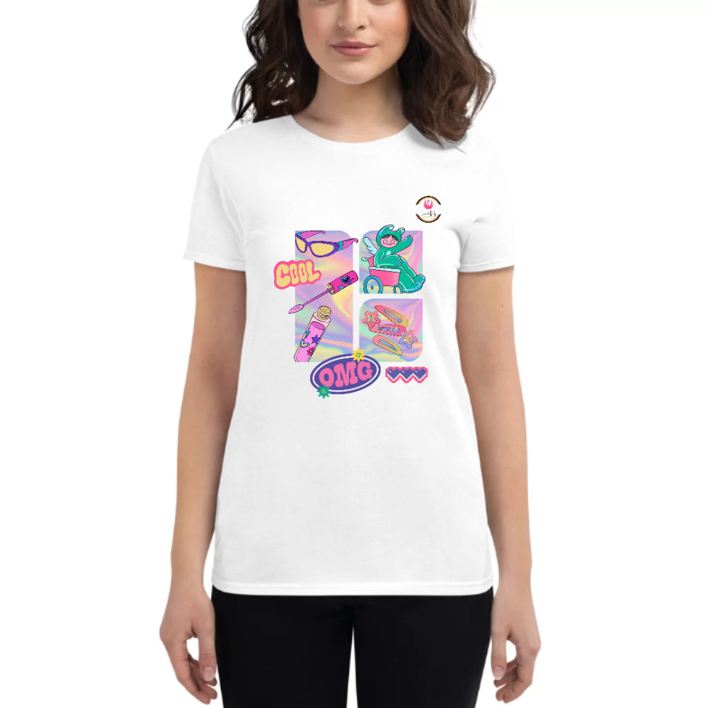 Womens Round Neck T shirt Cool K-DRM